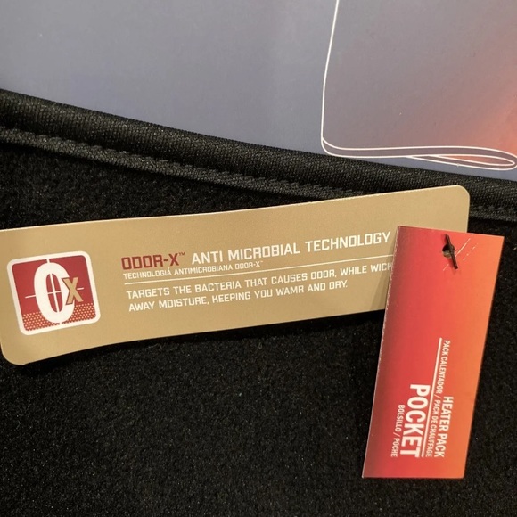 HotMocs Men's Fleece Gaitor Black Face Mask & Neck Guard 2 Free Heat Packs - NWT - Picture 4 of 8